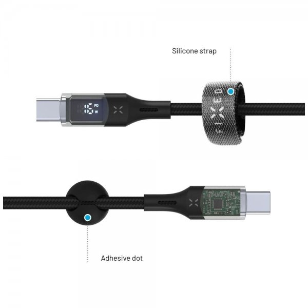 Kiinteä kaapeli näytöllä USB-C/USB-C 100W 1.2m
