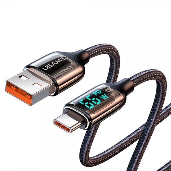 USAMS Kaapeli U78 Display USB-A/USB-C 1.2 m Valkoinen