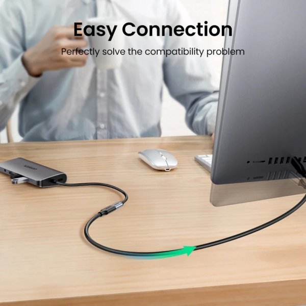 Ugreen USB-C-jatkojohto 100W 4K 1m