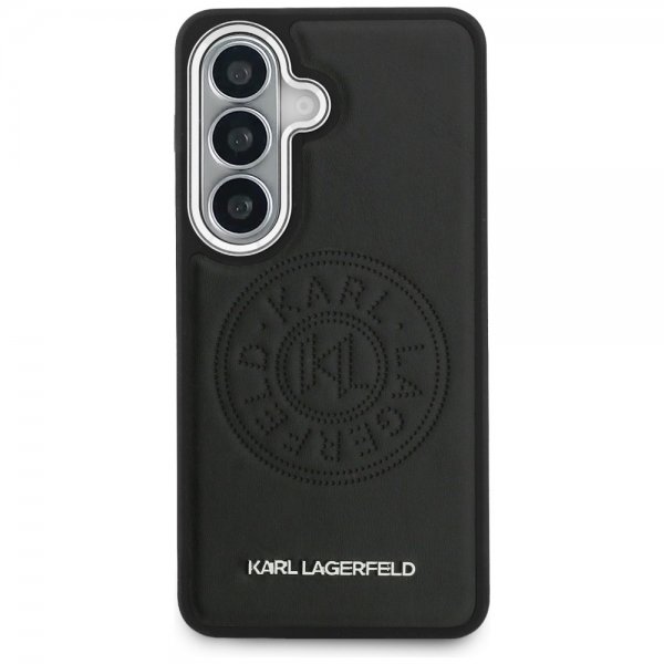 Karl Lagerfeld Samsung Galaxy S26 Kuori Perforoitu Logo MagSafe Musta
