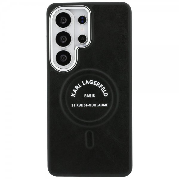 Karl Lagerfeld Samsung Galaxy S26 Ultra -kuori, kohokuvioitu MagSafe RSG musta