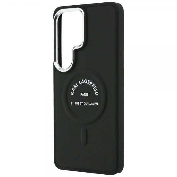 Karl Lagerfeld Samsung Galaxy S26 Ultra -kuori, kohokuvioitu MagSafe RSG musta