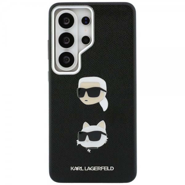 Karl Lagerfeld Samsung Galaxy S26 Ultra Saffiano Karl & Choupette -suojakuori, musta