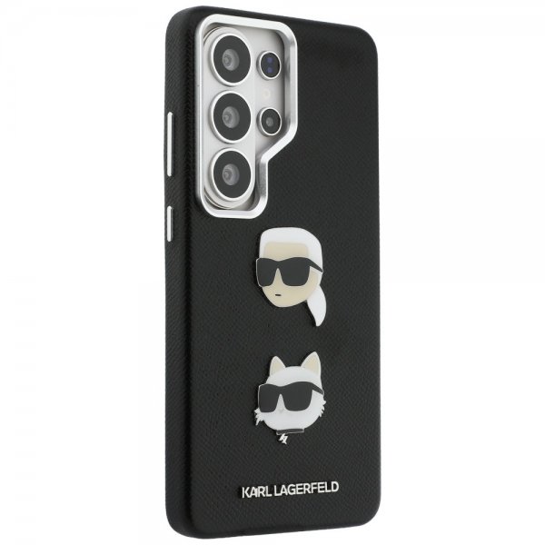 Karl Lagerfeld Samsung Galaxy S26 Ultra Saffiano Karl & Choupette -suojakuori, musta