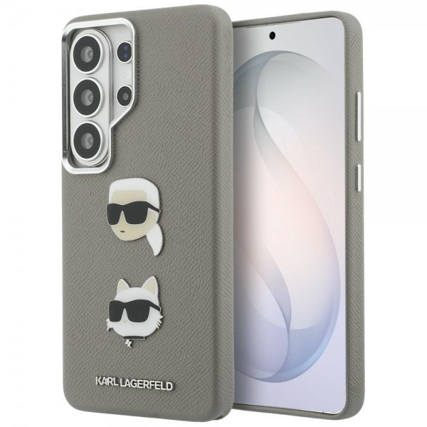 Karl Lagerfeld Samsung Galaxy S26 Ultra Saffiano Karl & Choupette Silver -suojakuori