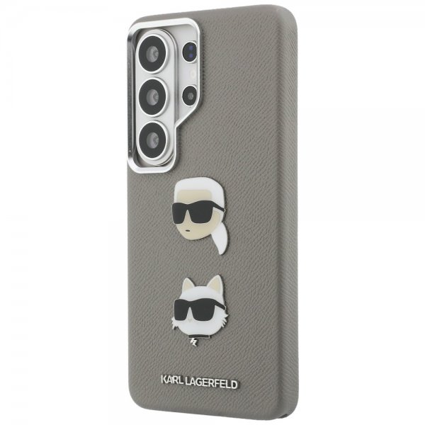 Karl Lagerfeld Samsung Galaxy S26 Ultra Saffiano Karl & Choupette Silver -suojakuori