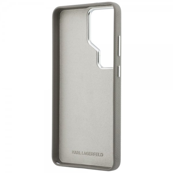 Karl Lagerfeld Samsung Galaxy S26 Ultra Saffiano Karl & Choupette Silver -suojakuori