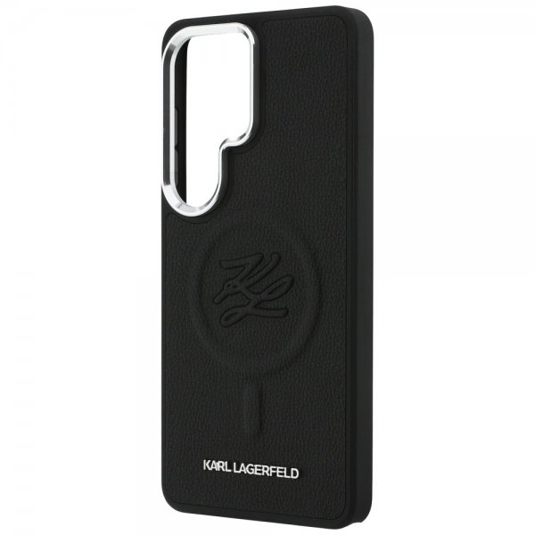 Karl Lagerfeld Samsung Galaxy S26 Ultra -kuori, kohokuvioitu MagSafe, musta