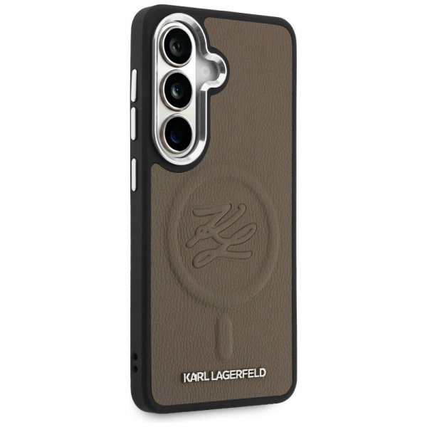 Karl Lagerfeld Samsung Galaxy S26 Plus Kuori Embossed MagSafe Ruskea