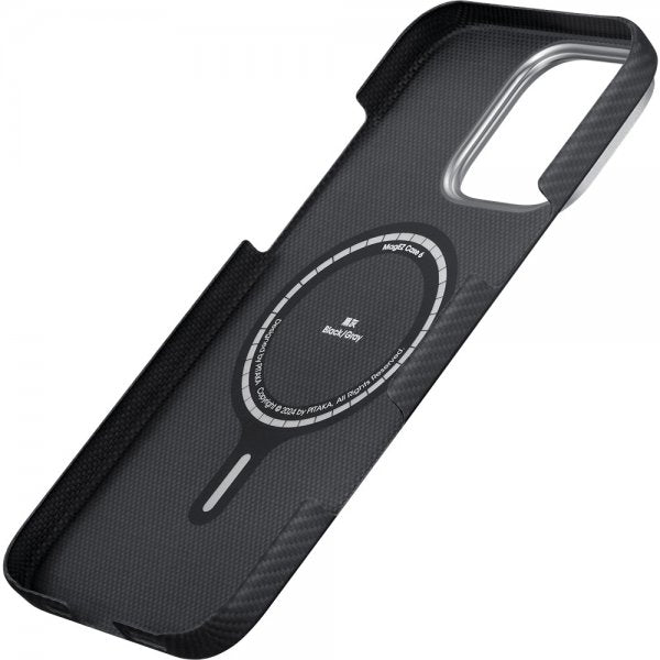 Pitaka iPhone 16 Pro Kuori Ultra-Slim Case MagSafe Musta/Harmaa Twill