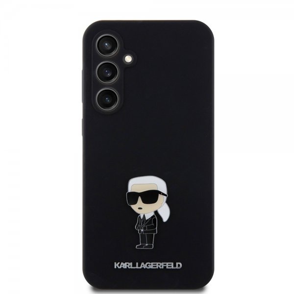 Karl Lagerfeld Samsung Galaxy S23 FE Kuoret Liquid Silicone Ikonik Karl Musta