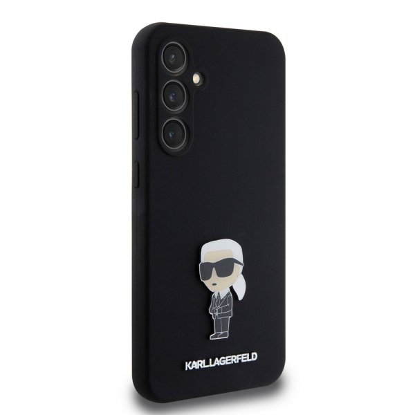 Karl Lagerfeld Samsung Galaxy S23 FE Kuoret Liquid Silicone Ikonik Karl Musta