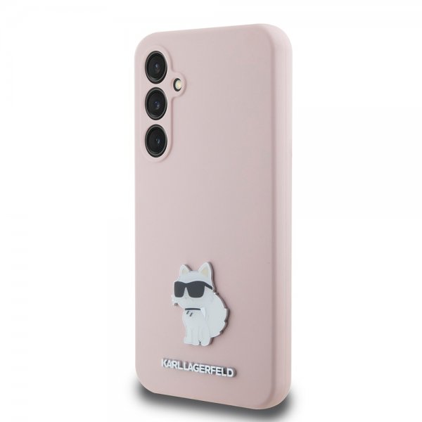 Karl Lagerfeld Samsung Galaxy S23 FE Liquid Silicone Choupette -kuori, pinkki