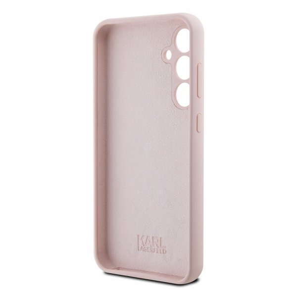 Karl Lagerfeld Samsung Galaxy S23 FE Liquid Silicone Choupette -kuori, pinkki