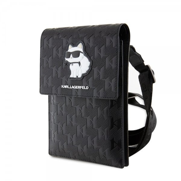 Karl Lagerfeld Wallet Phone Pouch Monogram Choupette Musta