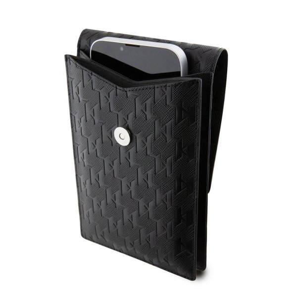 Karl Lagerfeld Wallet Phone Pouch Monogram Choupette Musta