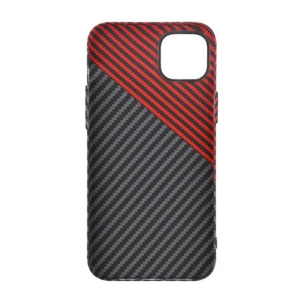 iPhone 14 Plus -kuoret hiilikuitukuvioitu punamusta