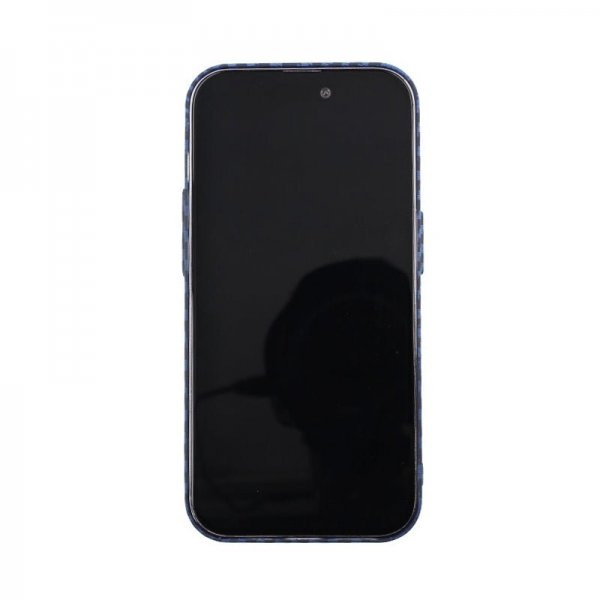 iPhone 14 Pro Kuori Hiilikuitukuvio Sininen Harmaa