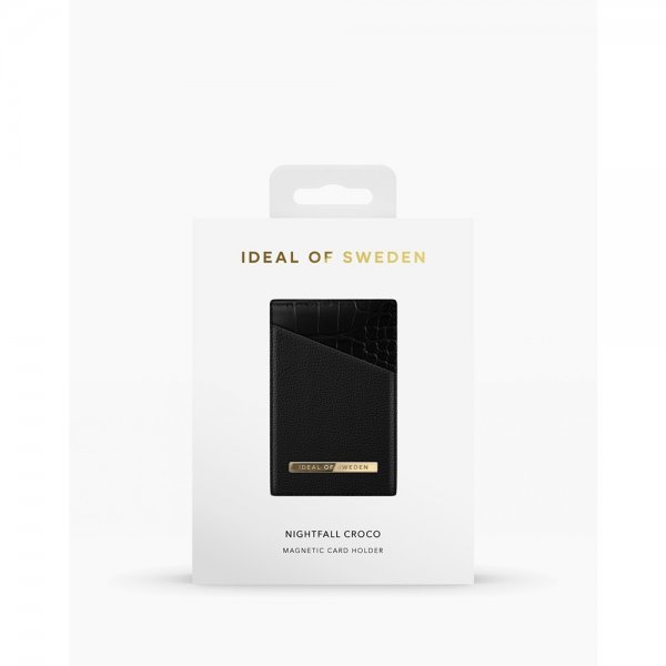Ideal of Sweden Korttikotelo Atelier Magnetic Card Holder Nightfall Croco