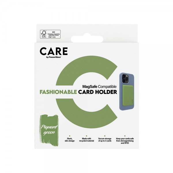CARE by PanzerGlass Korttipidike Muodikas korttipidike MagSafe Vihreä