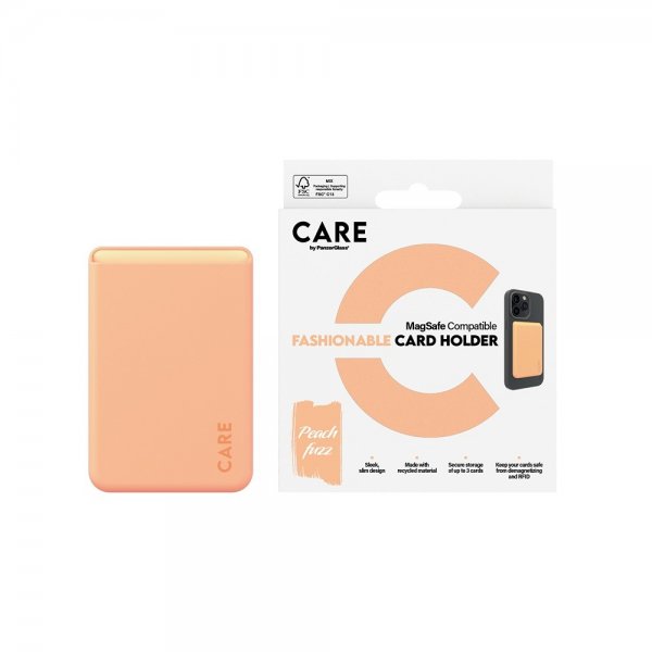 CARE by PanzerGlass Korttikotelo Muodikas korttikotelo MagSafe Peachy