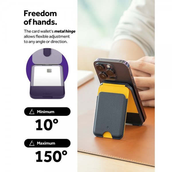 Caseology Korttikotelo Nano Pop MagSafe Wallet Stand Grape Purple