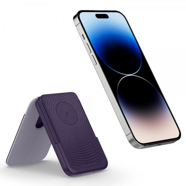Caseology Korttikotelo Nano Pop MagSafe Wallet Stand Grape Purple