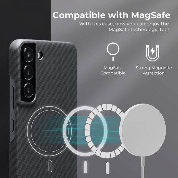 Pitaka Samsung Galaxy S22 Plus Suojakuori MagEZ Case 2 Black/Grey Twill