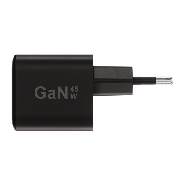 X2O-laturi 45W Kaksi USB-C/USB-C GaN Musta