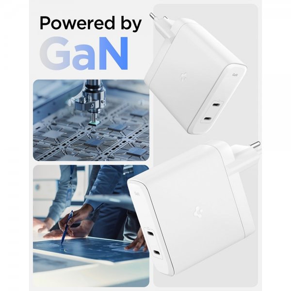 Spigen Laturi ArcStation Pro GaN Dual Port 140W Valkoinen