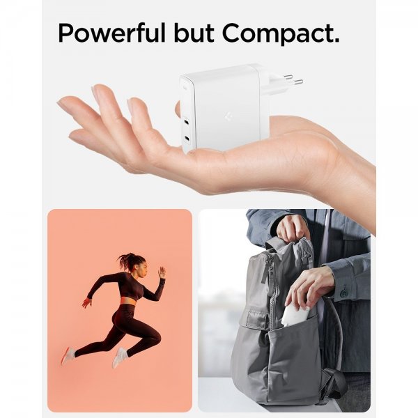 Spigen Laturi ArcStation Pro GaN Dual Port 140W Valkoinen