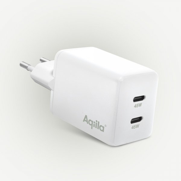 Aqiila Laddare Chargebird W45 GaN 45W Valkoinen