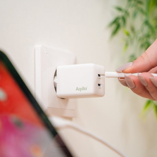 Aqiila Laddare Chargebird W45 GaN 45W Valkoinen