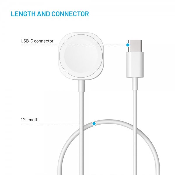 Fixed-laturi Apple Watchille USB-C 1m