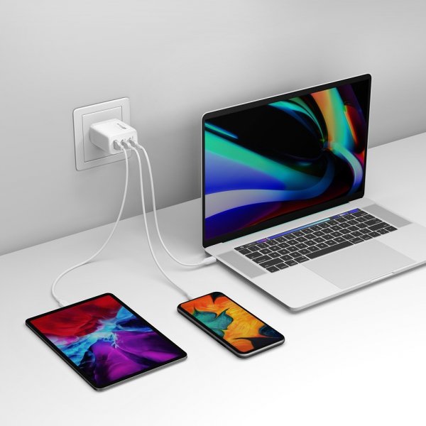 GP Laturi GaN PD 65W 2xUSB-C + 1xUSB-A