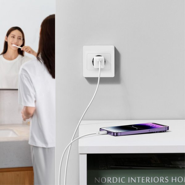 Baseus GaN5-pikalaturi Mini 30W Valkoinen