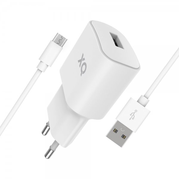 Xqisit-laturi Micro USB -kaapelilla, valkoinen