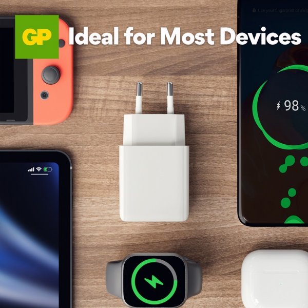 GP-laturi PD 20W USB-A + USB-C