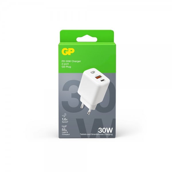 GP-laturi PD 30W USB-A + USB-C
