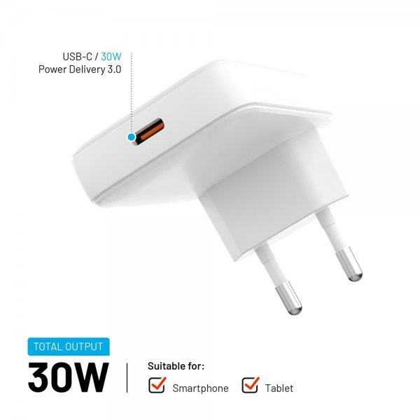 Fixed Laturi Slim GaN 30W 1xUSB-C