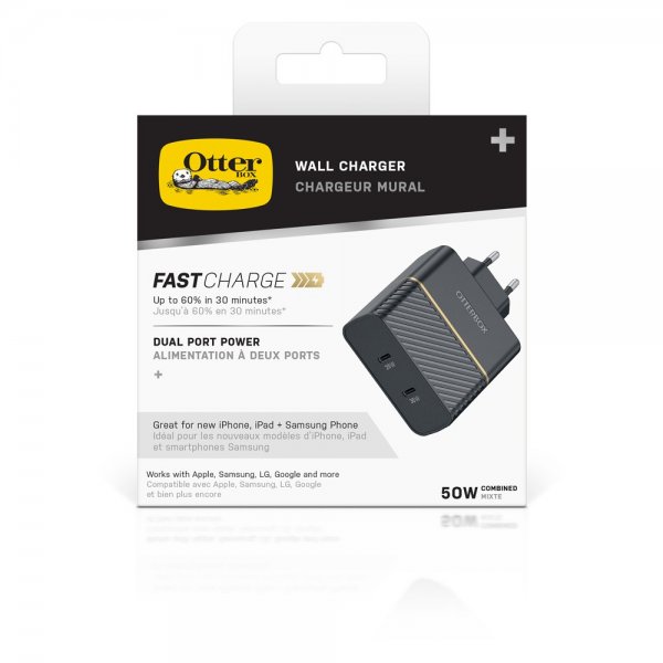 Otterbox USB-C-laturi 50 W pikalaturi, musta hohto