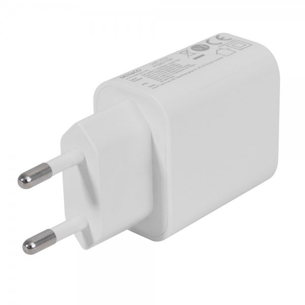 Deltaco laturi USB-C PD -seinälaturi 25W valkoinen