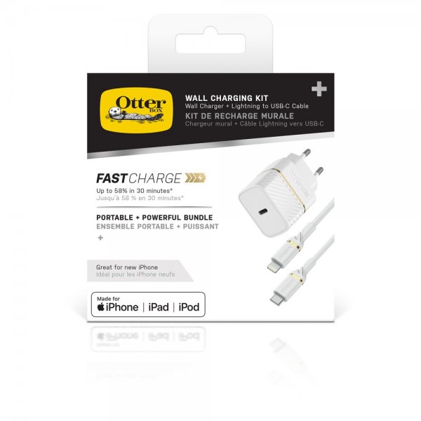 Otterbox-laturi USB-C–Lightning 20W -seinälaturi + kaapeli