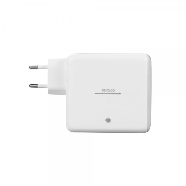 Deltaco Seinälaturi sisäänrakennetulla Powerbankilla USB-C GaN 60W 9600 mAh