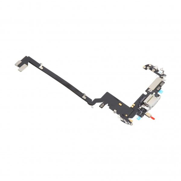 Latausliitin joustokaapelilla iPhone 17 Pro Max -puhelimeen - Hopea
