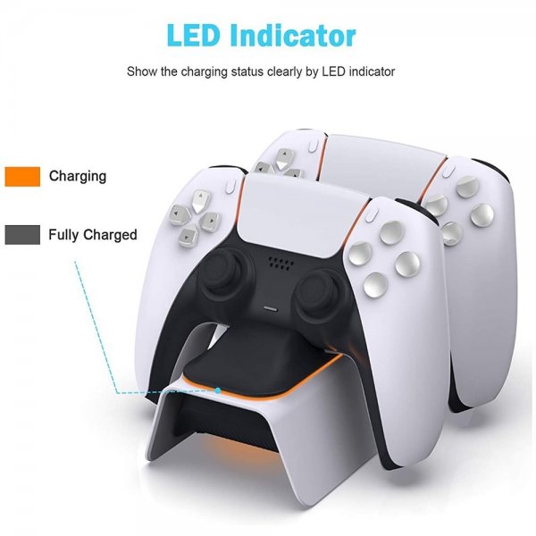 Dobe-lataustelakka kahdelle PlayStation 5 -ohjaimelle