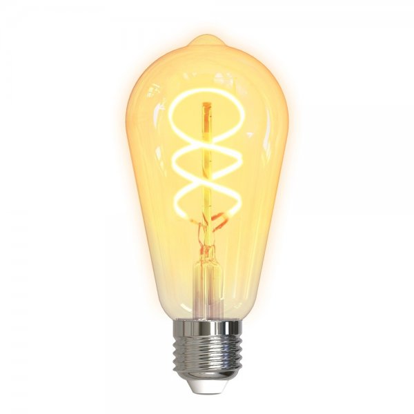 Deltaco Smart Home LED-lamppu Filament E27 WiFi ST64 Spiraali 5.5W