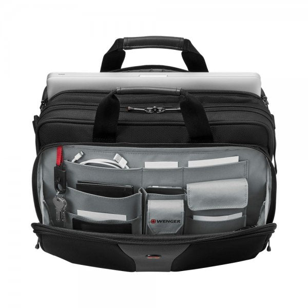 Wenger Legacy 16" Double Gusset -tietokonelaukku, harmaa/musta