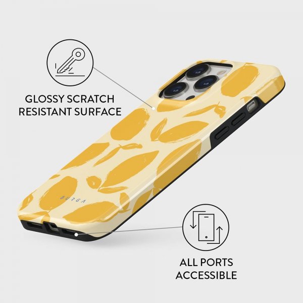 Burga iPhone 13 Pro Suojakuori Tough MagSafe Lemon Tart