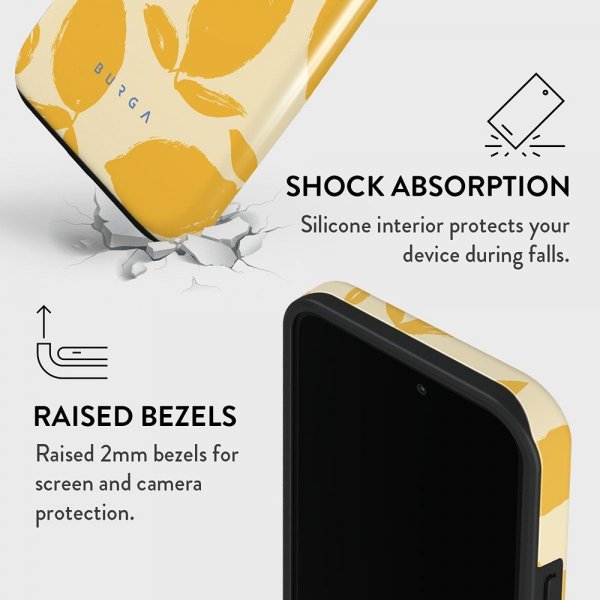 Burga iPhone 14 Pro -suojakuori Tough MagSafe Lemon Tart